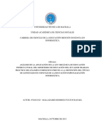 Análisis de la aplicación de la LOEI en Ecuador