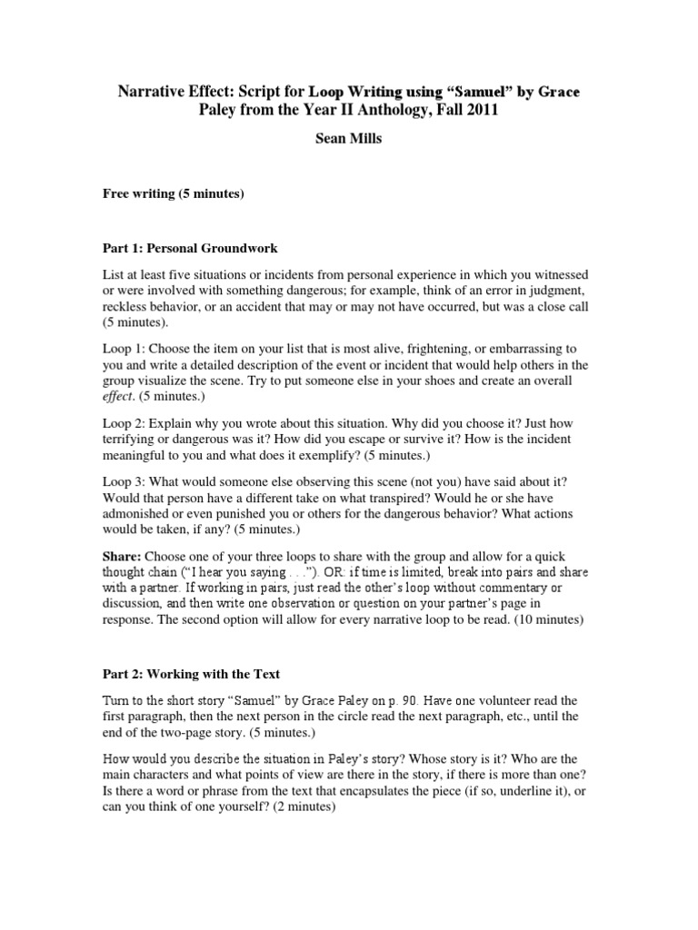 Narrative Effect Loop | PDF | Narrative | Storytelling