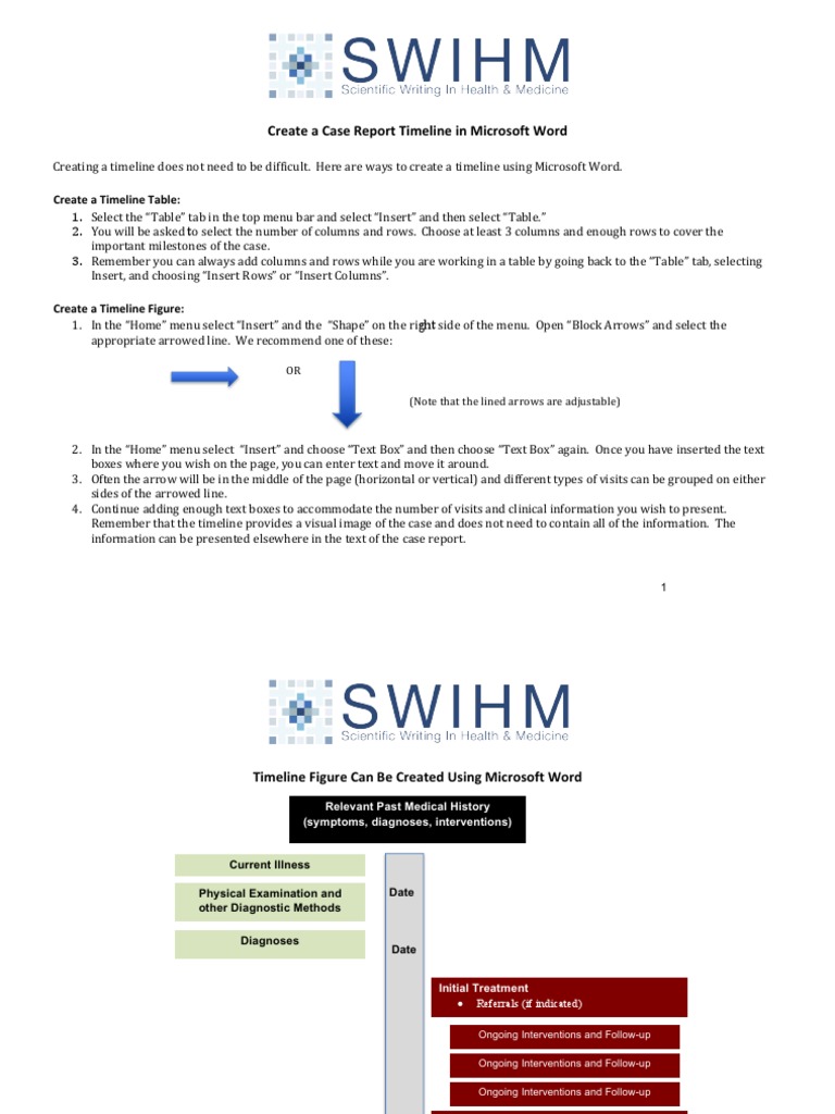 Timeline Instructions | PDF