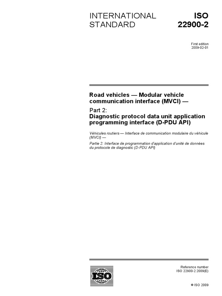 ISO 22900-2-2009 | PDF | International Organization For Standardization ... image.