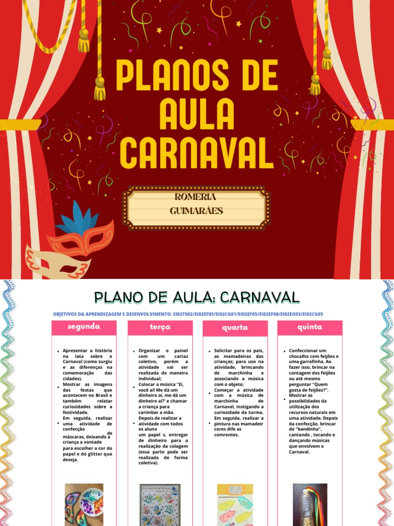 Planos de aula interdisciplinares e criativos para celebrar o Carnaval ...