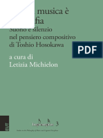 La Mia Musica È Calligrafia: Suono e Silenzio Nel Pensiero Compositivo Di Toshio Hosokawa