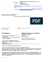 Eps Sanitas: Reimpresión Incapacidad - Enfermedad General No. 4361294