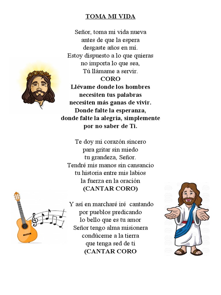 Cancion Toma Mi Vida Pdf