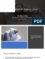 Fabrication of Adams Clasp: Dr. Ramy Ishaq