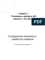 Unidad 1: Fenómenos Químicos Del Entorno y Sus Efectos: Configuración Electrónica y Estados de Oxidación