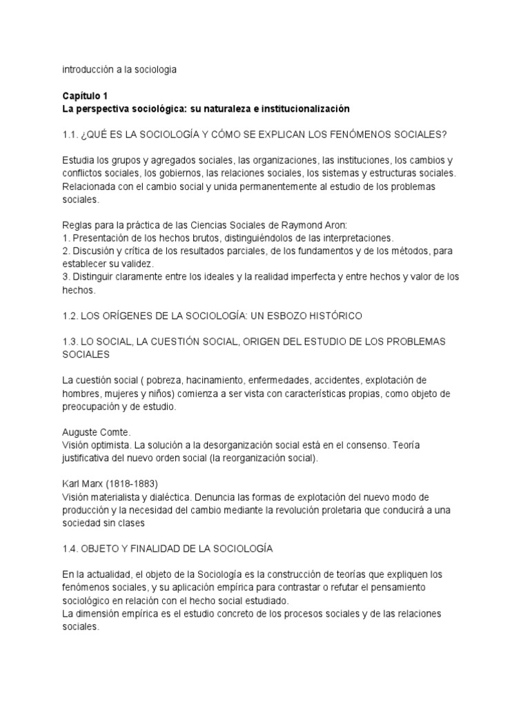 Introducción A La Sociologia | PDF | Sociología | Conocimiento