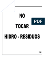 NO Tocar Hidro - Residuos