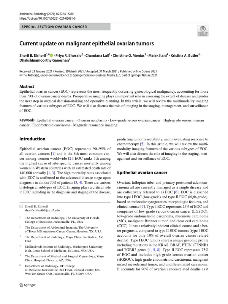 current-update-on-malignant-epithelial-ovarian-tumors-pdf-ovarian
