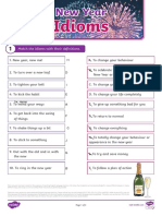 Esl New Year Idioms Worksheet - Ver - 1