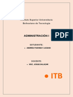 Administración I: Instituto Superior Universitario Bolivariano de Tecnología