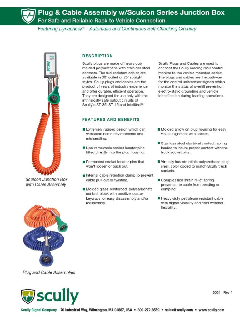 Plug-Cable-Sculcon Revf US English | PDF | Electrical Connector | Materials