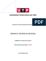 Universidad Tecnológica Del Perú: Semana 6: Sistema de Desague