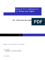 Cours Algorithmes de Tri II: Application Du Principe de "Diviser Pour R Egner"