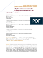 Um Olhar Ideológico Sobre Nossos Estudos Sobre Matemática Escolar e Deficiência - Da Segregação À Inclusão TRADUÇÃO