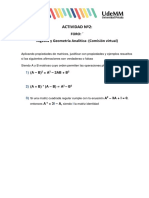 Actividad Nº2:: Foro: Álgebra y Geometría Analítica - (Comisión Virtual)