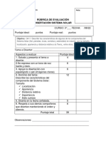 Rúbrica Evaluación Disertaciones Sistema Solar