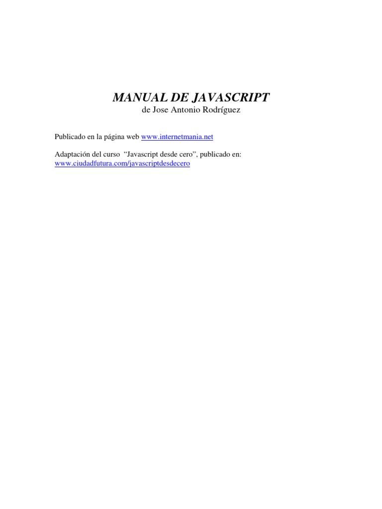 Javascript Basico | PDF | Lenguaje de programación | Script Java