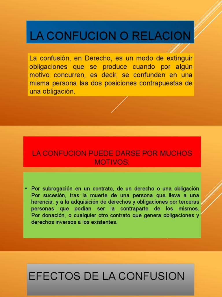 LA CONFUCION O RELACION DIAPOSITIVAS I | PDF