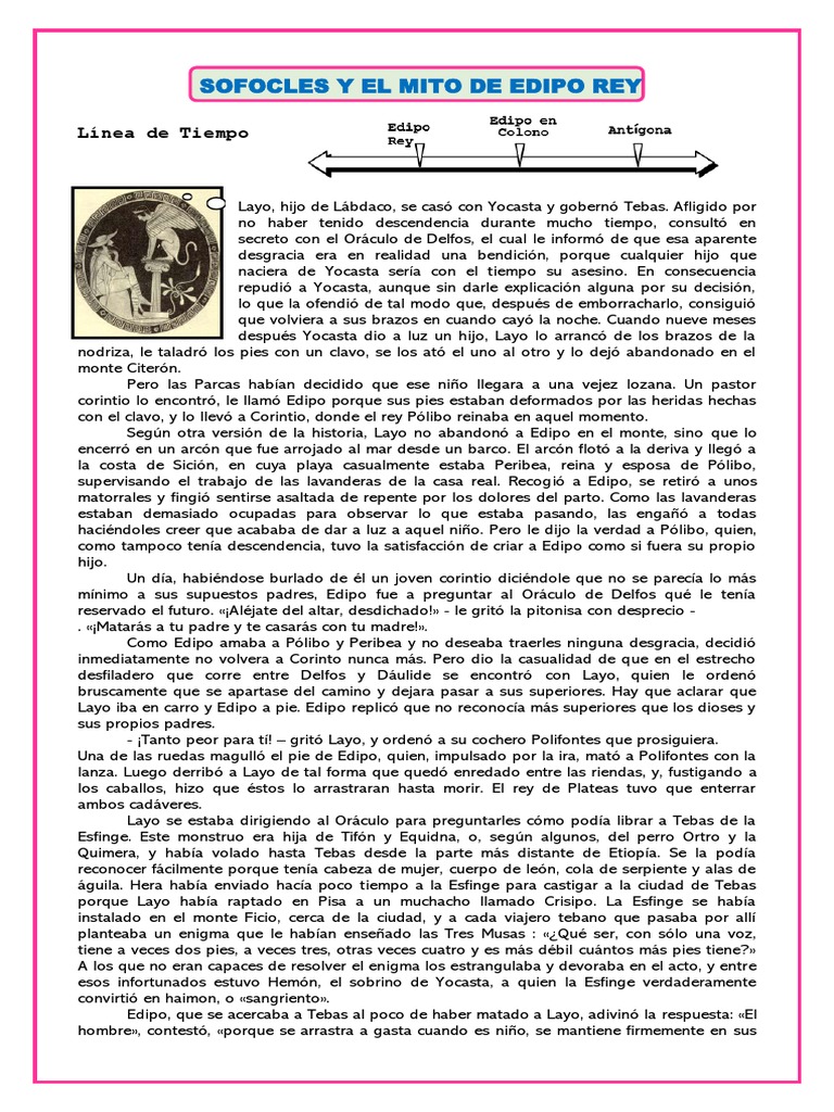 Guía Sobre Edipo Rey de Sófocles | PDF | Edipo | Sófocles