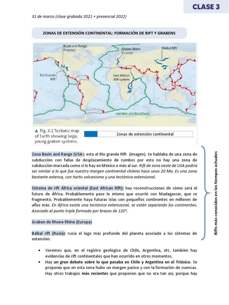 Clase 3 - Rift continentales | PDF