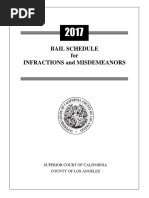 Bail Schedule For Infractions and Misdemeanors: Superior Court of California County of Los Angeles