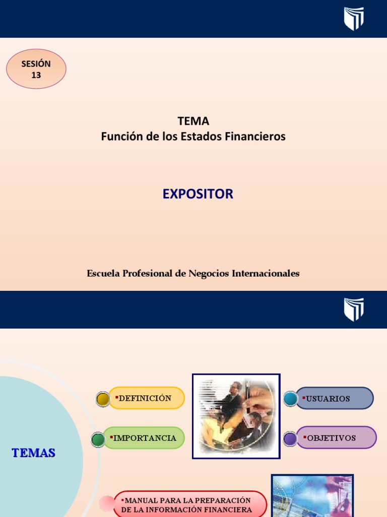 So 13 - Funcion de Los Estados Financieros | PDF | Estado financiero ...
