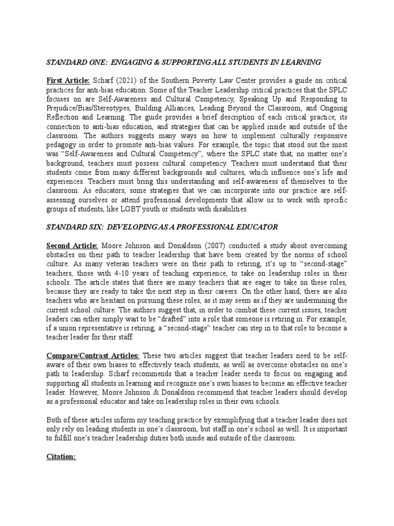 Issues in Teacher Leadership Review - Phlong Paulina | PDF | Teachers ...