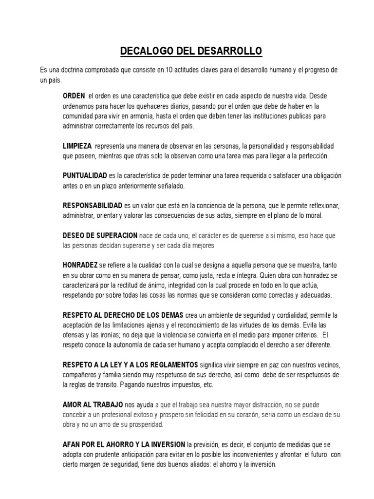 Decalogo Del Desarrollo Pdf Ciencia Cognitiva Cognición