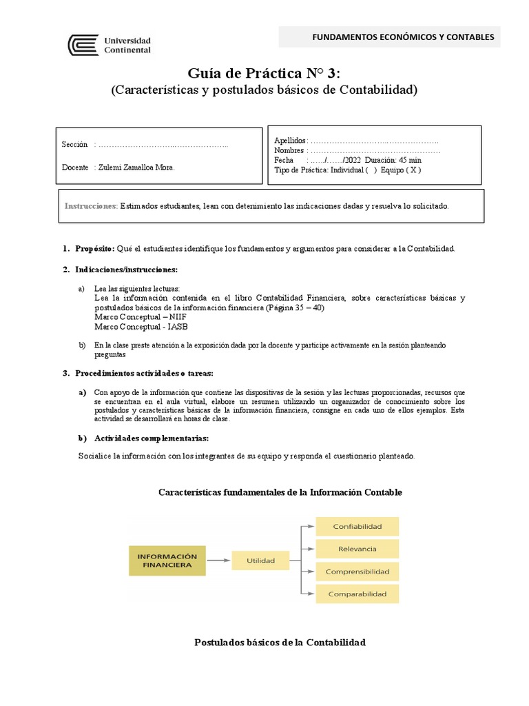 Guía Práctica 03 POSTULADOS BÁSICOS Y CARACTERÍSTICAS | PDF