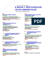 Cierre de Minas Y Restauración de Pasivos Ambientales - Programa