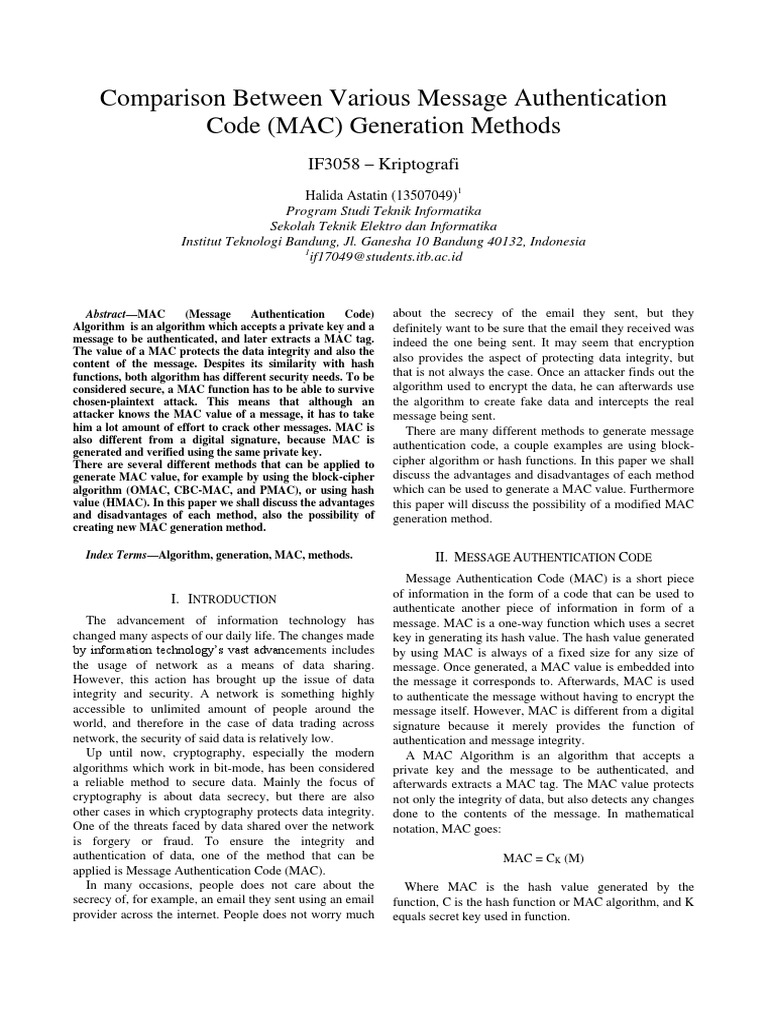 comparison-between-various-message-authentication-code-mac-generation