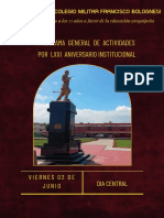 Programa General de Actividades Por Lxxi Aniversario Institucional