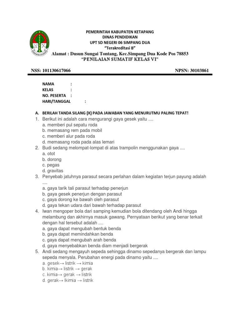 Alamat dusun sungai tontang kec simpang dua kode pos 78853