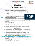 2 Taller Ecuaciones Lineales