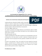 Modelo de outline para trabalhos de pesquisa acadêmica