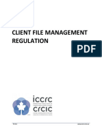 Client File Management Regulation