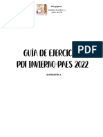 Guía de Ejercicios PDT Invierno-PAES 2022: @blogbymoni