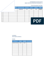 Universidad Nacional de Ingenieria Dirección de Estudios de Posgrado Y Educación Continua Ficha de Inscripción Curso Especializados