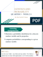 Statistics and Probability: Quarter 3 - Week 2.1