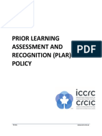 Prior Learning Assessment and Recognition (PLAR) Policy