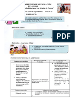 Sesión de Aprendizaje de Educación Religios San Martin de Porras.