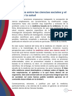 Ficha N°3: Relaciones Entre Las Ciencias Sociales y El Campo de La Salud