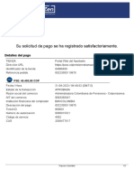 Su Solicitud de Pago Se Ha Registrado Satisfactoriamente