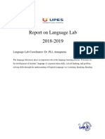 Language Lab Report 2018 19