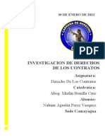 Investigacion de Derecho de Los Contratos