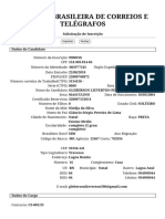 ECT - Correios - Solicitaçãoo de Inscrição