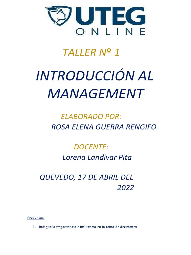 RosaElenaGuerraRengifo CASOMG Taller1 | PDF
