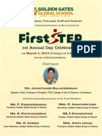 1st Annual Day Celebration: in Our School Premises. On (Friday) at 5.00 PM