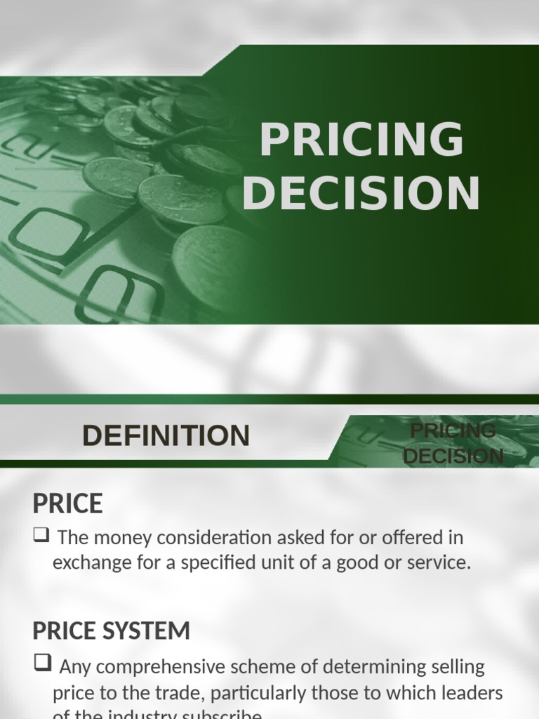 WHAT IS THE REASON OR PROPER USAGE OF PRICE AND PRICING visual data 5